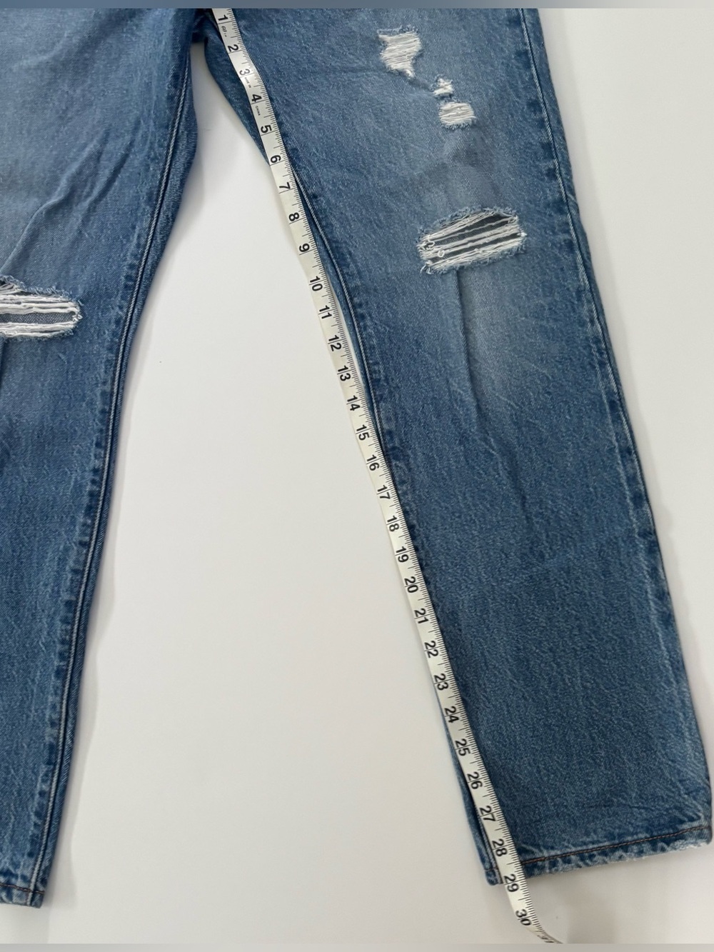 Levi's 501 Women’s Strait Leg Blue Denim Jeans 27W30L - Picture 8 of 8